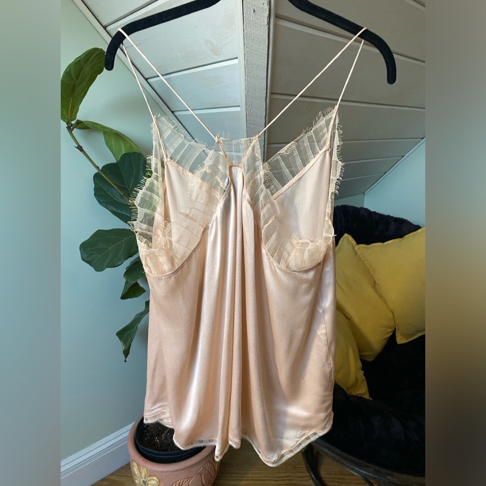 IRO Silk Berwyn Lace Camisole 44 Cream - Picture 5 of 9